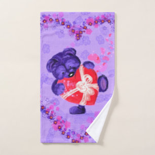 Baby Bear with Heart Gift Bath Towel Set