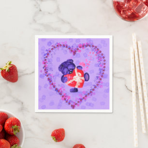 Baby Bear with Heart Gift Napkins
