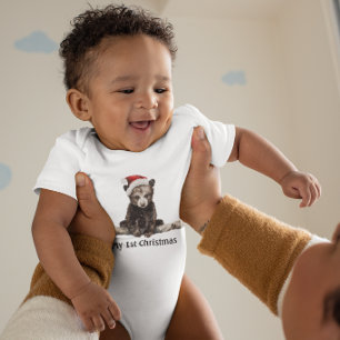 Baby Bear's First Christmas, custom Bodysuit