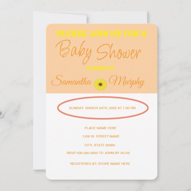 Baby Bee | Baby Shower Invitation (Front)