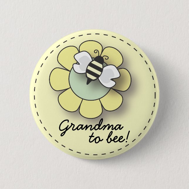 Baby Bee in Neutral Yellow Grandma To "Bee" Pin (Front)