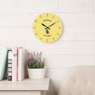 Baby bee large clock