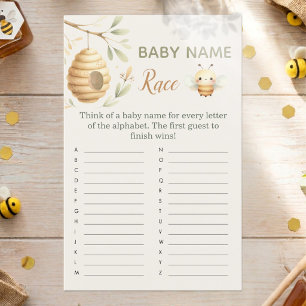 Baby Bee Name Race Game He or She Bee Theme