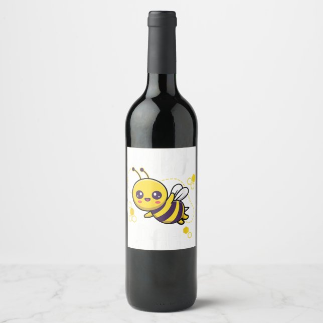 Baby Bee Outfit First Bee Day Matching Family Bee  Wine Label (Front)