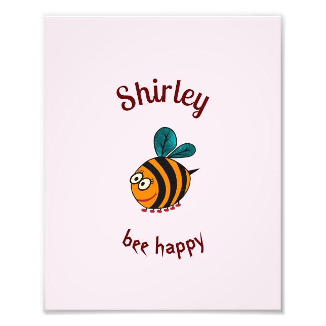 Baby bee photo print (Front)