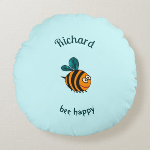 Baby bee round pillow