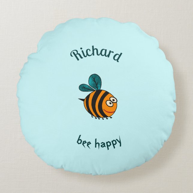 Baby bee round pillow (Front)