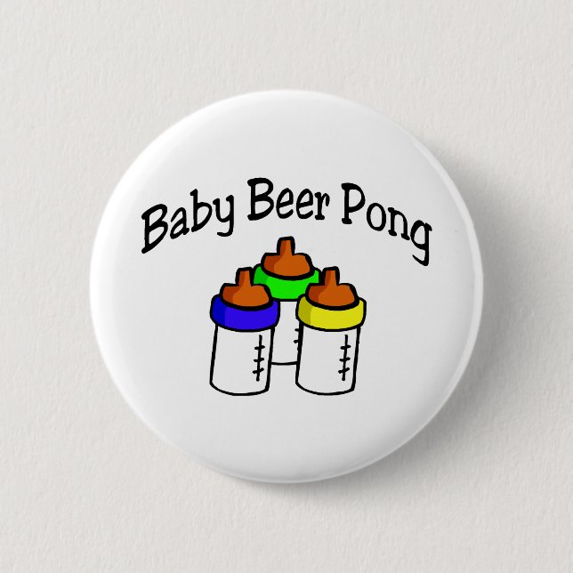 Baby Beer Pong 2 Inch Round Button (Front)