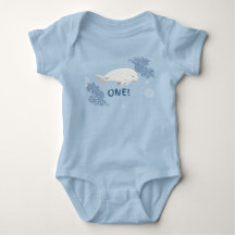 Baby Beluga 1st Birthday Bodysuit