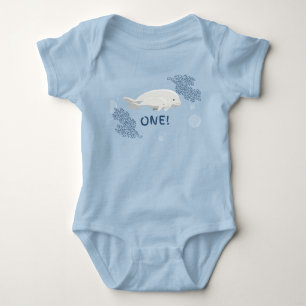 Baby Beluga 1st Birthday Bodysuit