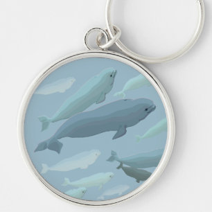 Baby Beluga Whale Keychain Whale Art Gifts