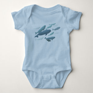 Baby Beluga Whale T-Shirt Cute Whale Art Bodysuit