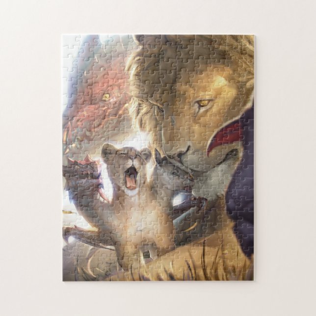 Baby Bestiary - Chimera Pup Jigsaw Puzzle (Vertical)