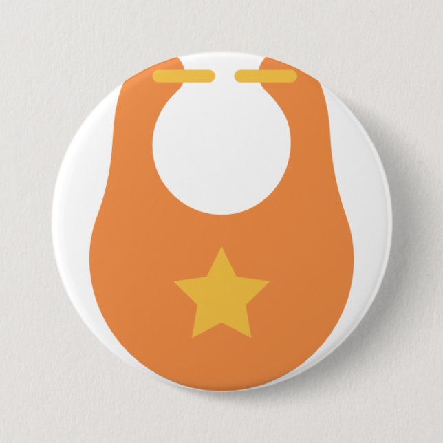 baby bib 3 inch round button (Front)