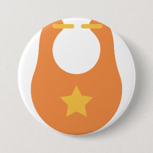 baby bib 3 inch round button