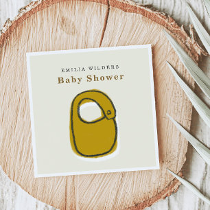 Baby Bib Newborn Illustration Baby Shower Paper Napkin