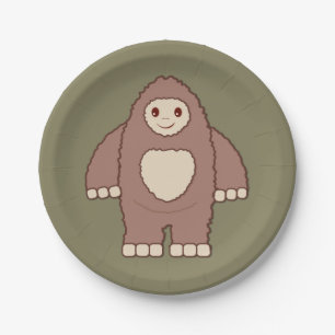 Baby Bigfoot Paper Plate