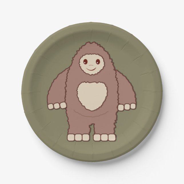 Baby Bigfoot Paper Plate (Front)