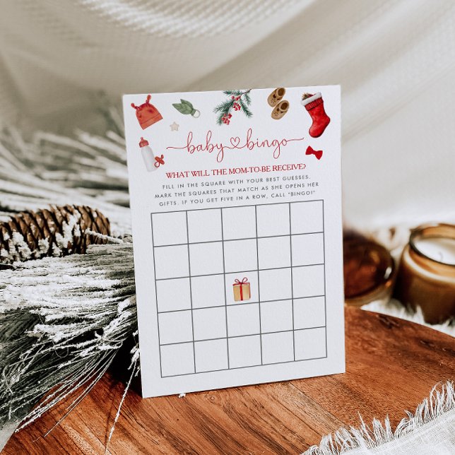 Baby Bingo Christmas Baby Shower Game (Creator Uploaded)