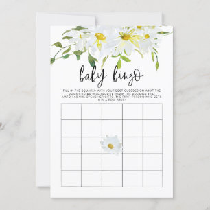 Baby Bingo Daisy Baby Shower floral game card