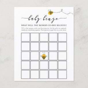 Baby Bingo Game Card
