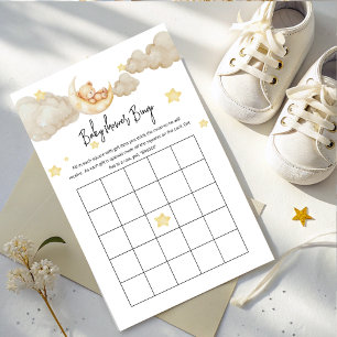 Baby Bingo Game - Over the Moon Baby shower 