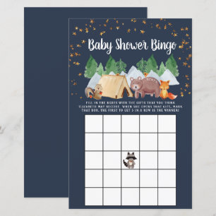 Baby Bingo Rustic Woodland Animals Shower Game
