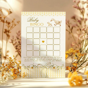 Baby Bingo Silly Goose Gingham Baby shower game
