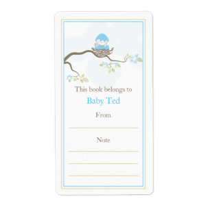 Baby Bird Bookplate
