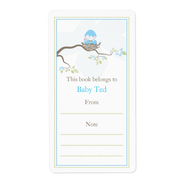 Baby Bird Bookplate (Front)