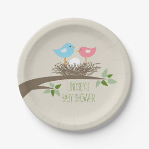 Baby Bird's Nest   Baby Shower Paper Plate
