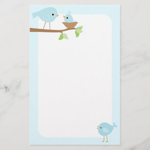 Baby Bird's Nest (blue) Stationery