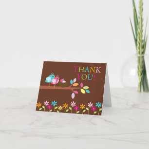 Baby Birds Nest Thank You Note Card