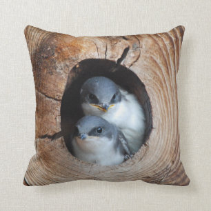 Baby Birds Throw Pillow