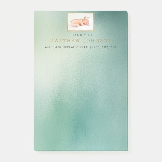 Baby Birth Annoucement Thank You Gift Favour Post-it Notes
