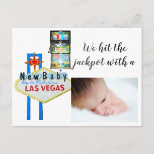 Baby Birth Announcement Las Vegas Postcard