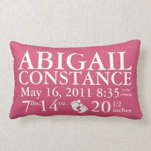 Baby Birth Announcement Pillow Personalized