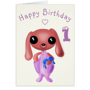 Baby Birthday Card Little Bunny - Personalized