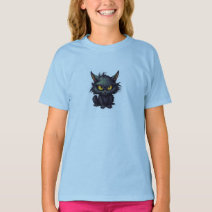 Baby Black Cat Design - Girls' Basic T-Shirt