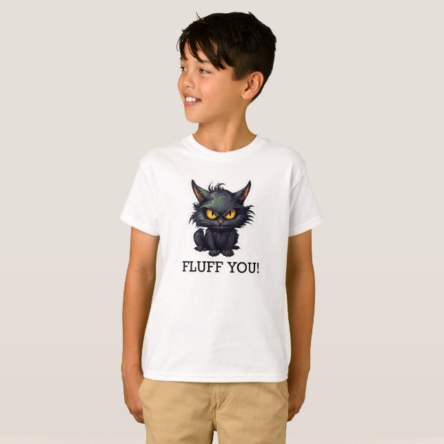 Baby Black Cat Design - Kids' Basic T-Shirt (Front Full)