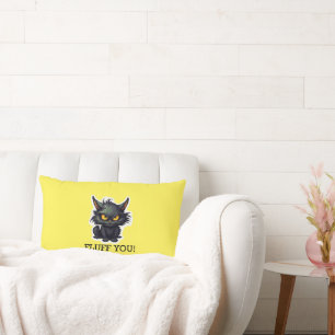 Baby Black Cat Design - Lumbar Pillow 13" x 21"
