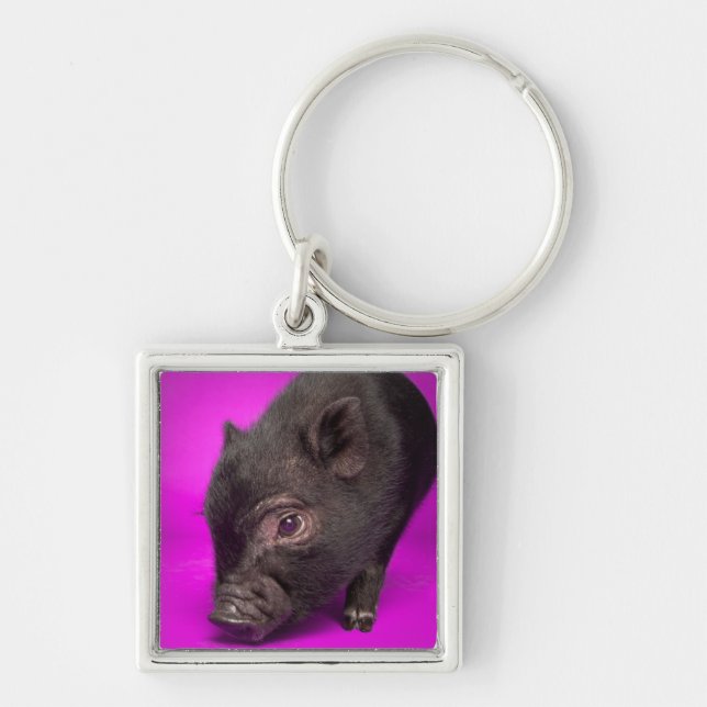 Baby Black Pig Keychain (Front)