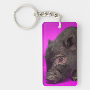 Baby Black Pig Keychain