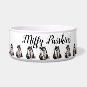 Baby Black White Tuxedo cat Cats pet Whimsical Art
