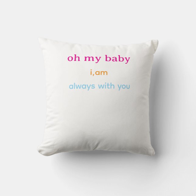 Baby Blanket Throw Pillow (Front)
