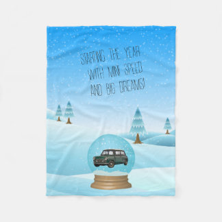 Baby blanket with Mini Cooper