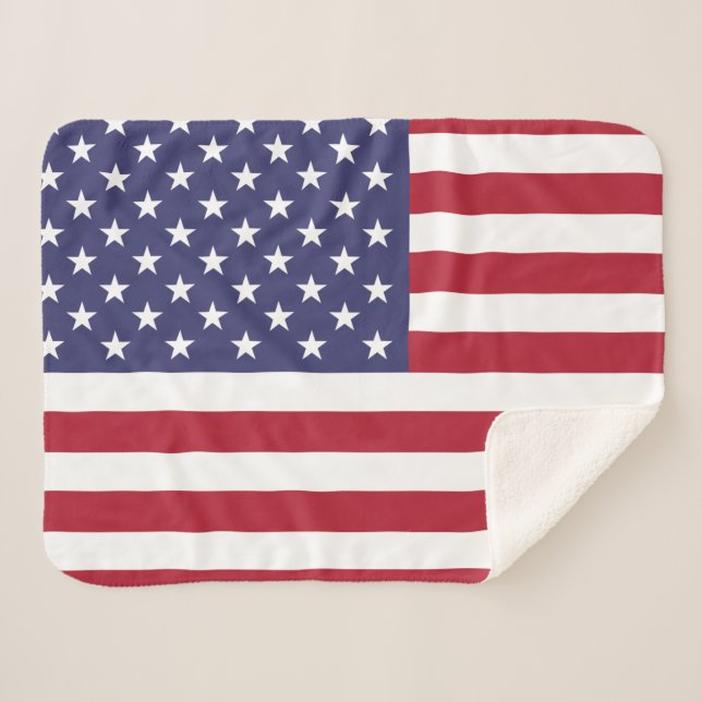 Baby Blanket with United States of America flag (Front (Horizontal))