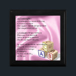 Baby Blocks goddaughter poem Gift Box<br><div class="desc">A great gift for a goddaughter.</div>