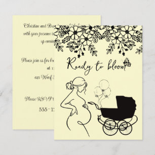 Baby Bloom Baby Shower Invitation Digital Download