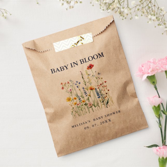 Baby bloom Baby shower Seed Packet Favors Favour Bag (Sealed)
